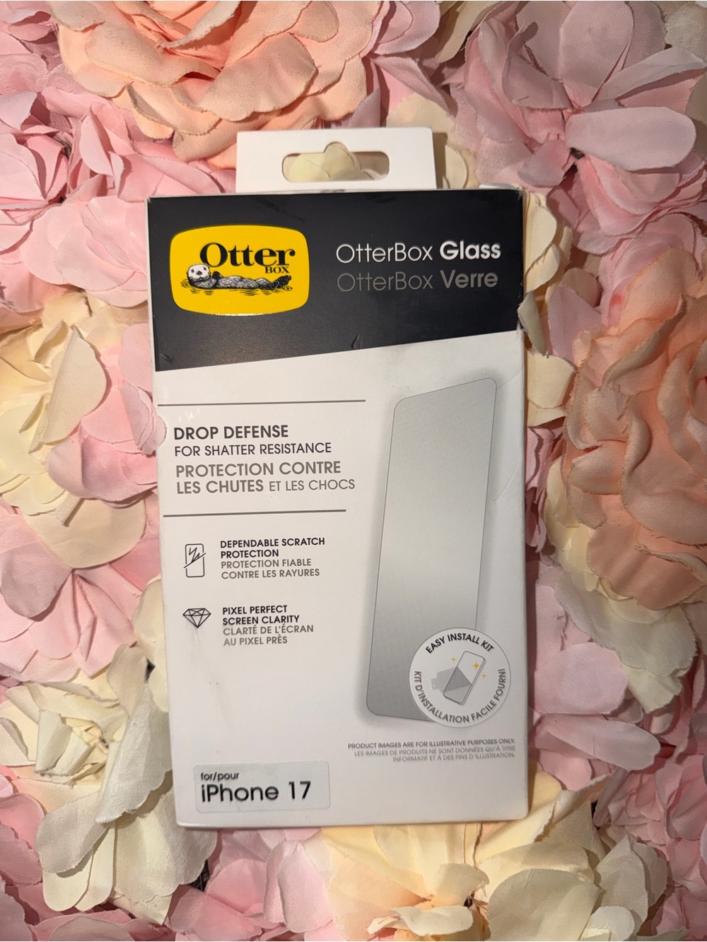 OtterBox Glass Screen Protector for iPhone 17 - Black & White Packaging